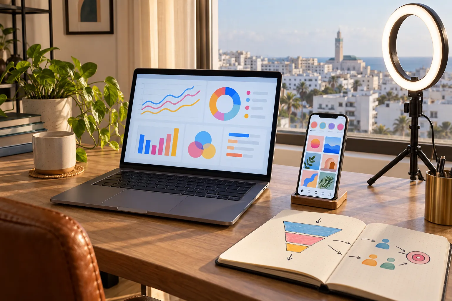 Tableau de bord de marketing digital